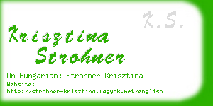 krisztina strohner business card